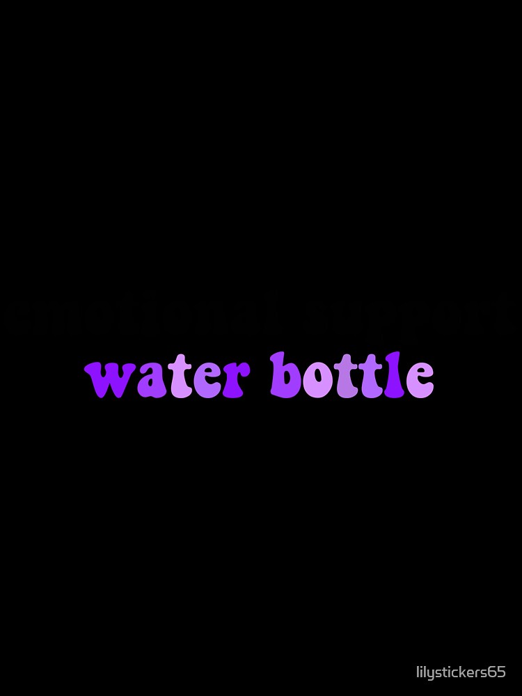 multicolor emotional support water bottle (purple) by lilystickers65