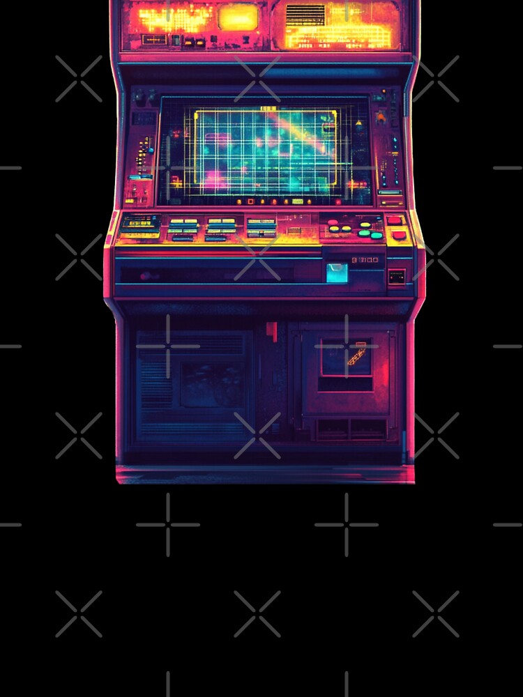 Neon Retro Arcade Machine by TotemTrovia