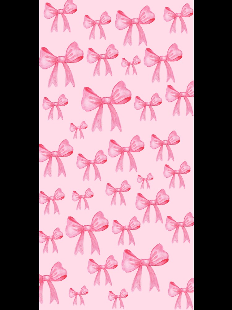 Coquette Aesthetic Pink Watercolor Bows by BismArtStudio