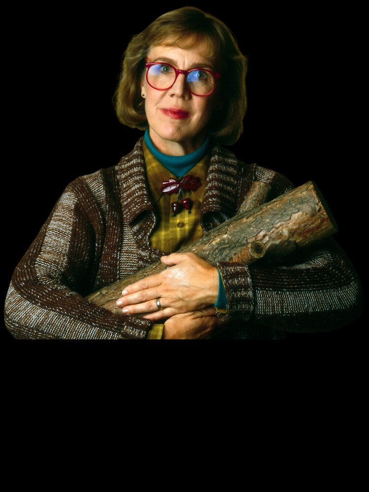 Log Lady Twin Peaks Sticker – Margaret Lanterman Holding Her Log by TheTwinPeaks