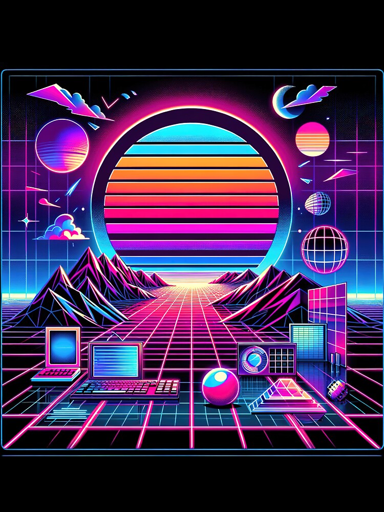 Neon Nostalgia: Synthwave Sunset by FIYARO