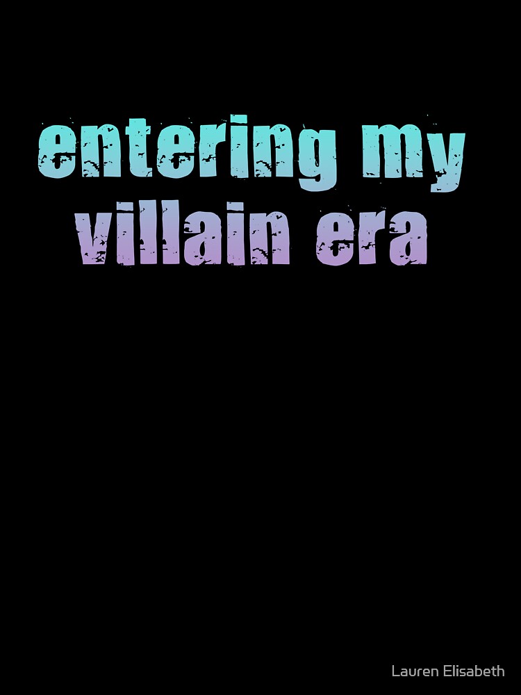 Entering My Villain Era Graphic Print in Teal to Purple Gradient by Feral Designs by Lauren Elisabeth
