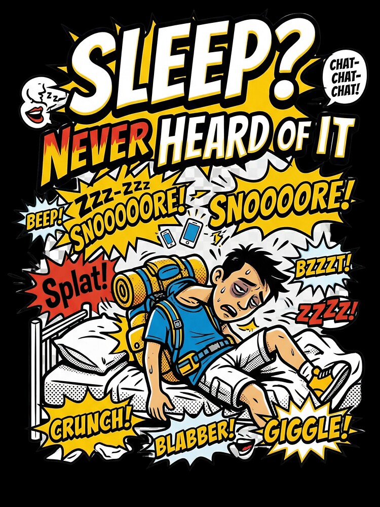 Sleep? Never Heard of It – Hostel Edition Backpacker Travel Funny Shirt by Backpackers Society