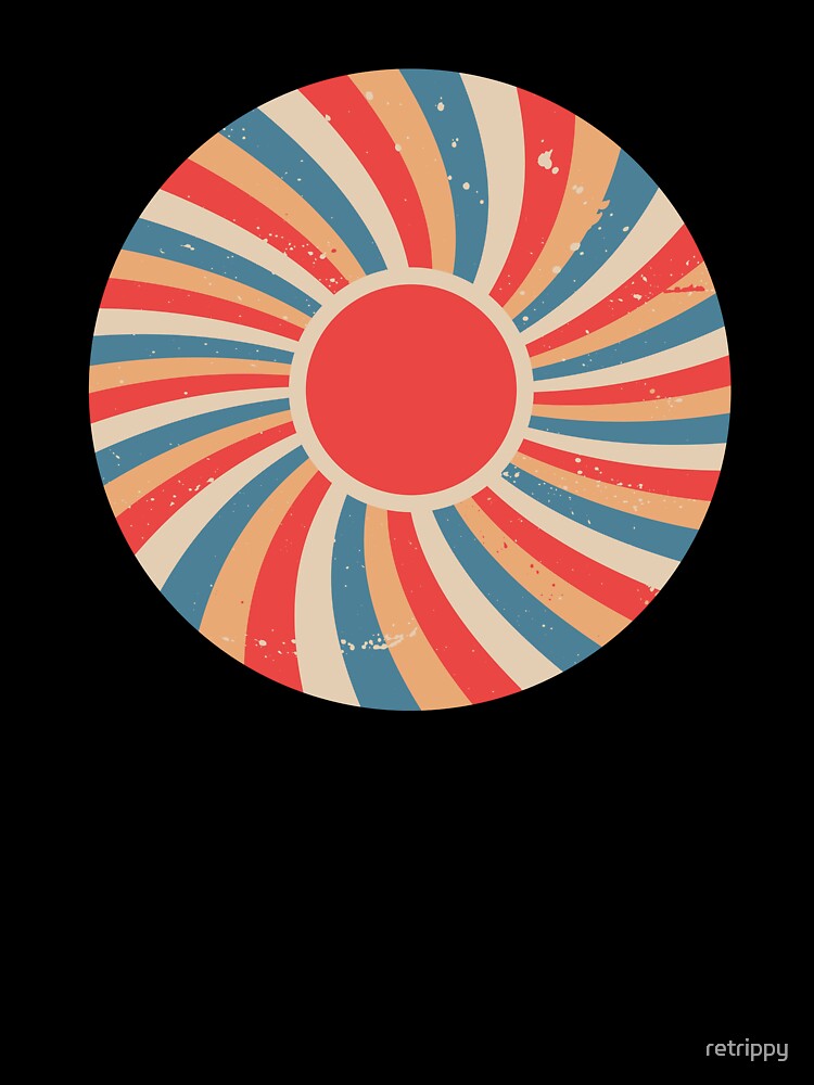 Retro Boho Sun, Abstract Sunburst 70s by retrippy