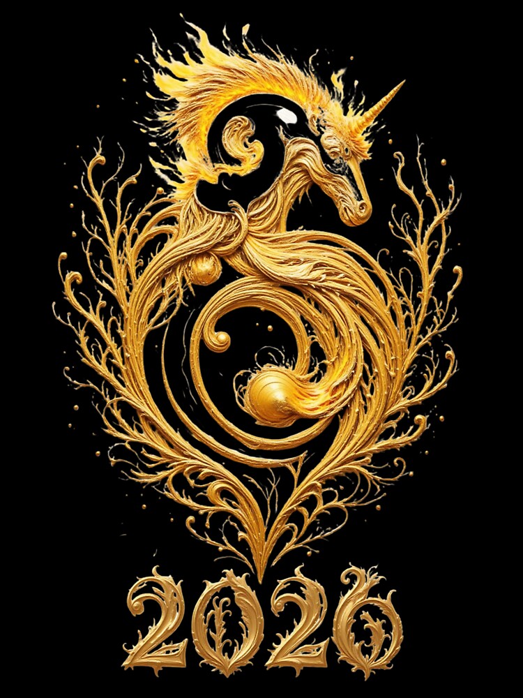 Fire Horse Chinese New Year Tee, Lunar Celebration T-Shirt by fantasy.world