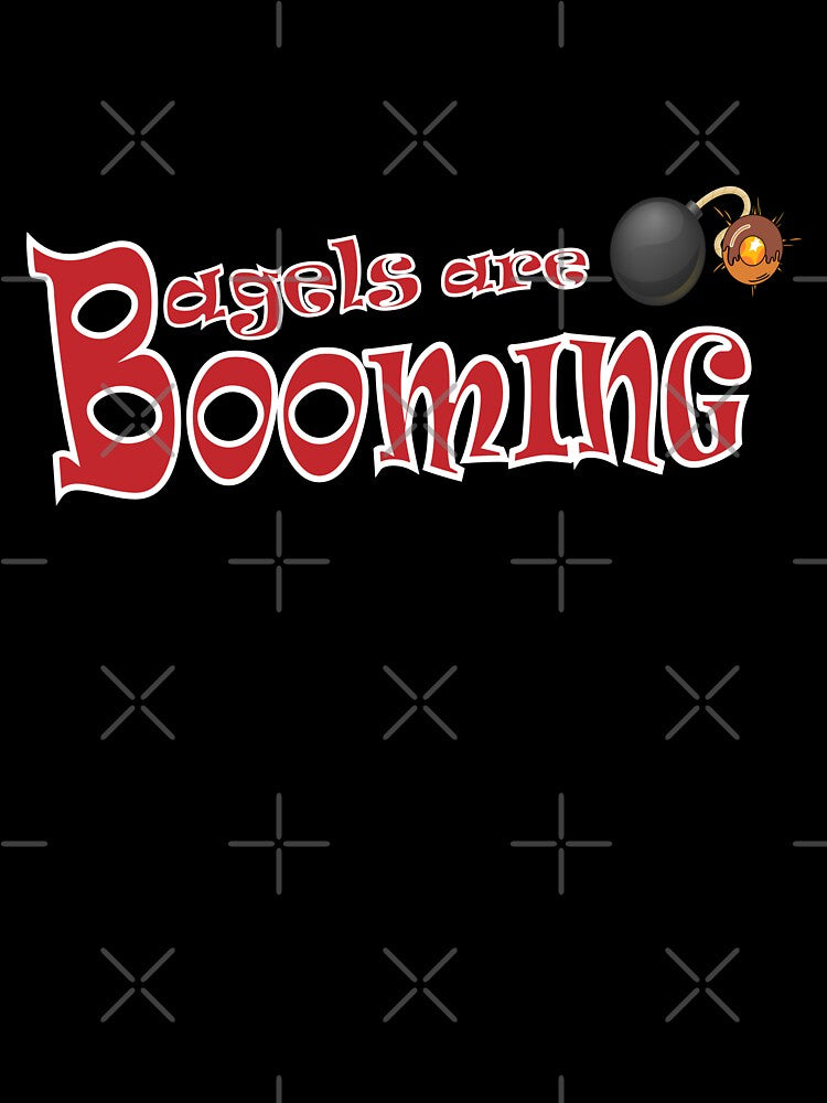 Bagels are booming, Cool shirt meme, Funny Present for Men, Bagels lover, Gift for fathers day, Slim Fit Red by Annona-