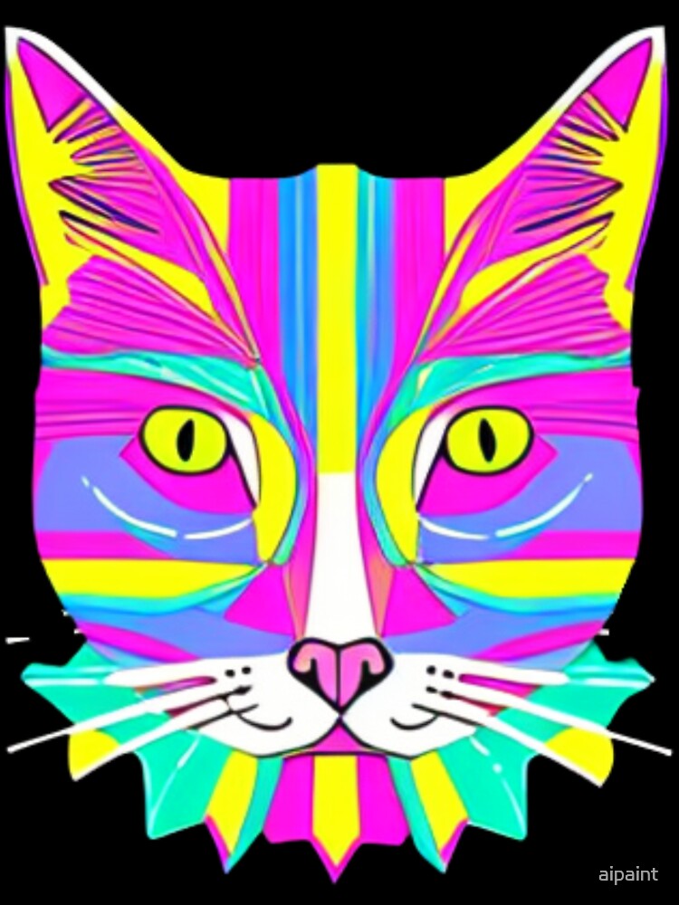 modern color cat painting by aipaint