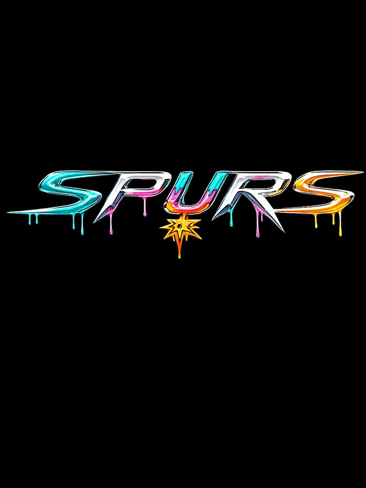 San Antonio Basketball Spurs Liquid Chrome Drip Neon Y2K Metallic Font by NgumohaLanke