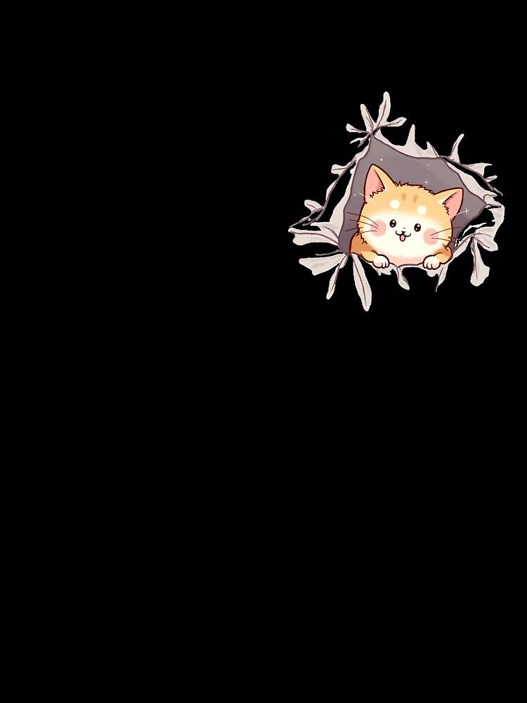 Cat peeking by Inklivion
