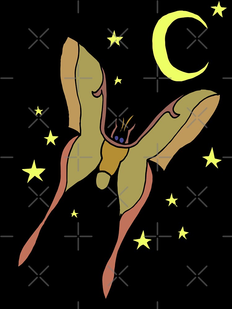 Pretty Butterfly / Chinese Moon Moth (Actias Ningpoana) Flying At Night (No Text) by Graograman