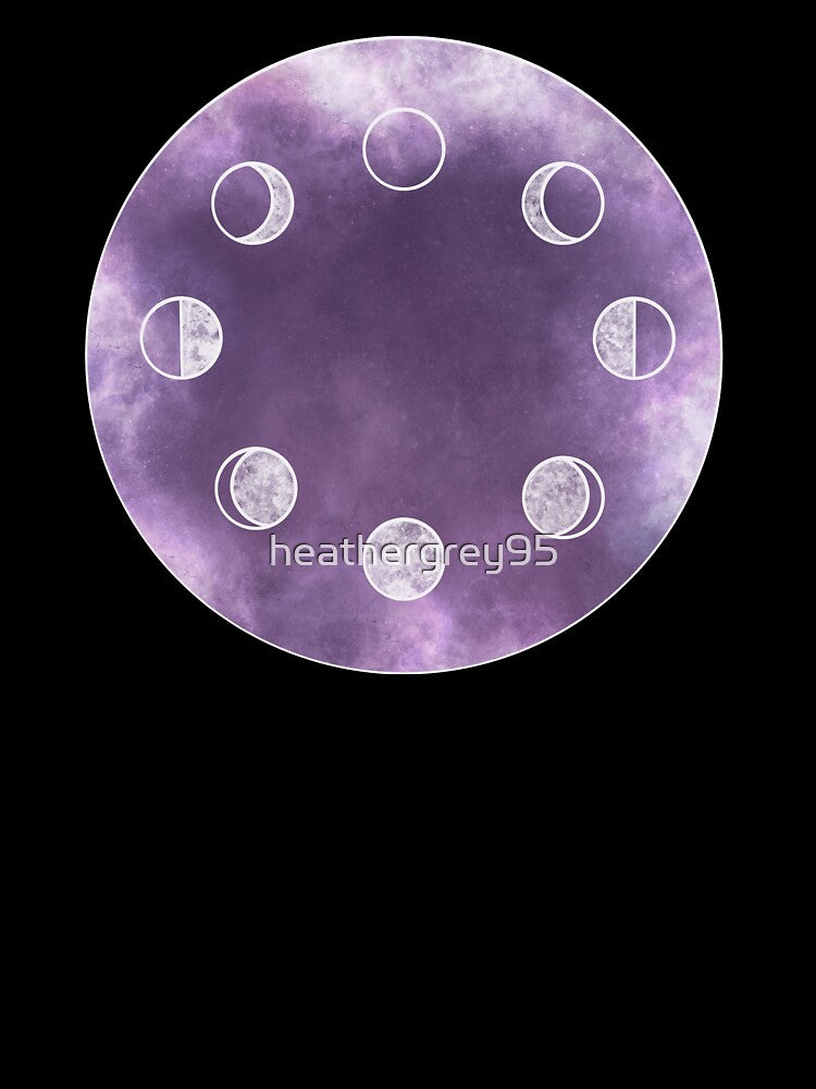 Purple Moon Phases Lunar Cycle by heathergrey95