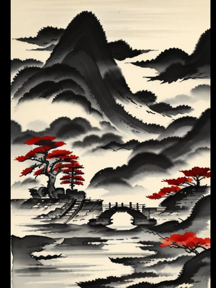 chinese landscape by Avril Rivers