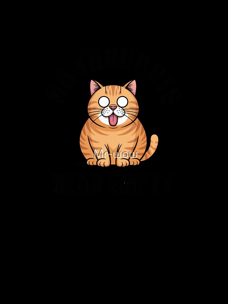 One Orange Braincell Derpy Cat Mental Health Art by Mr-wow