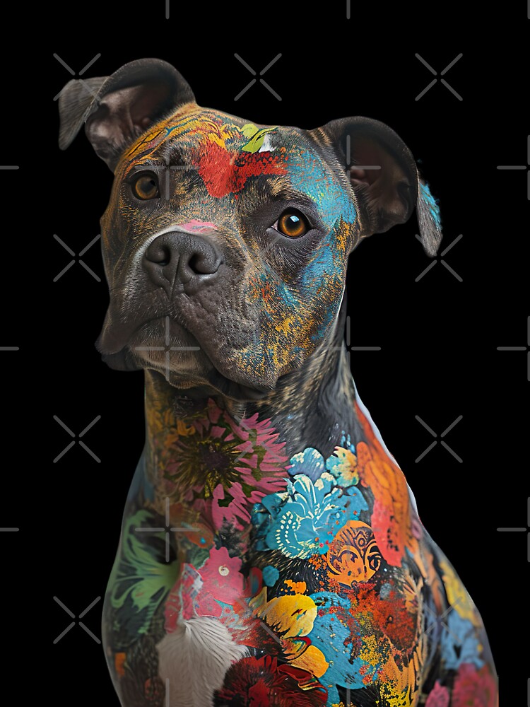 Ornate Cute Pitbull by Yogimeister