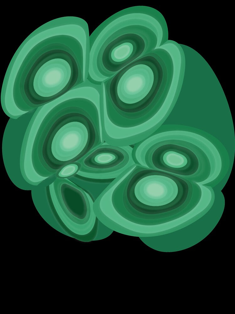 Hand Drawn Natural Green Malachite by Alice-Mills