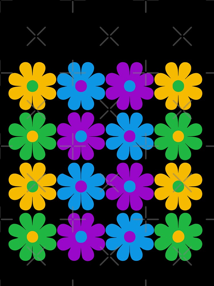 Celebrate Minds of All Kinds – Retro Floral Positivity - Mental Health Awareness - Non stimulating color palette by pixelated_echoes