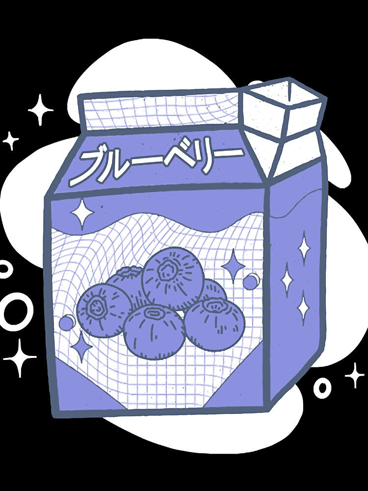 Blueberry Milk Japanese Kawaii 90s Otaku by KellyPeter7195
