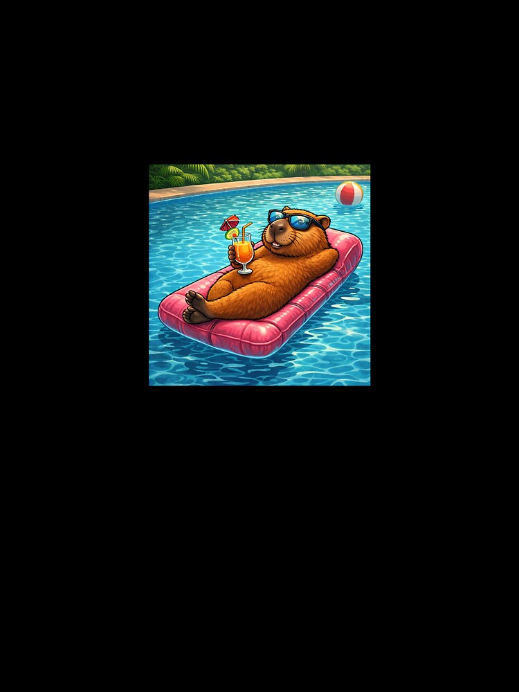 Chilling Capybara in its pool by PikyBananArtist