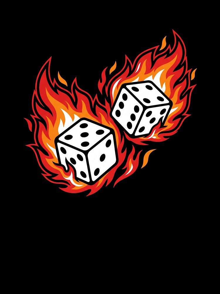 Burning Dice Streetwear by Stickersdevelop