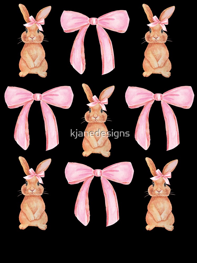 Pink Coquette Bunny Bows by kjanedesigns