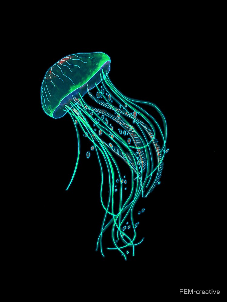 Neon Green Jellyfish Tendrills by FEM-creative
