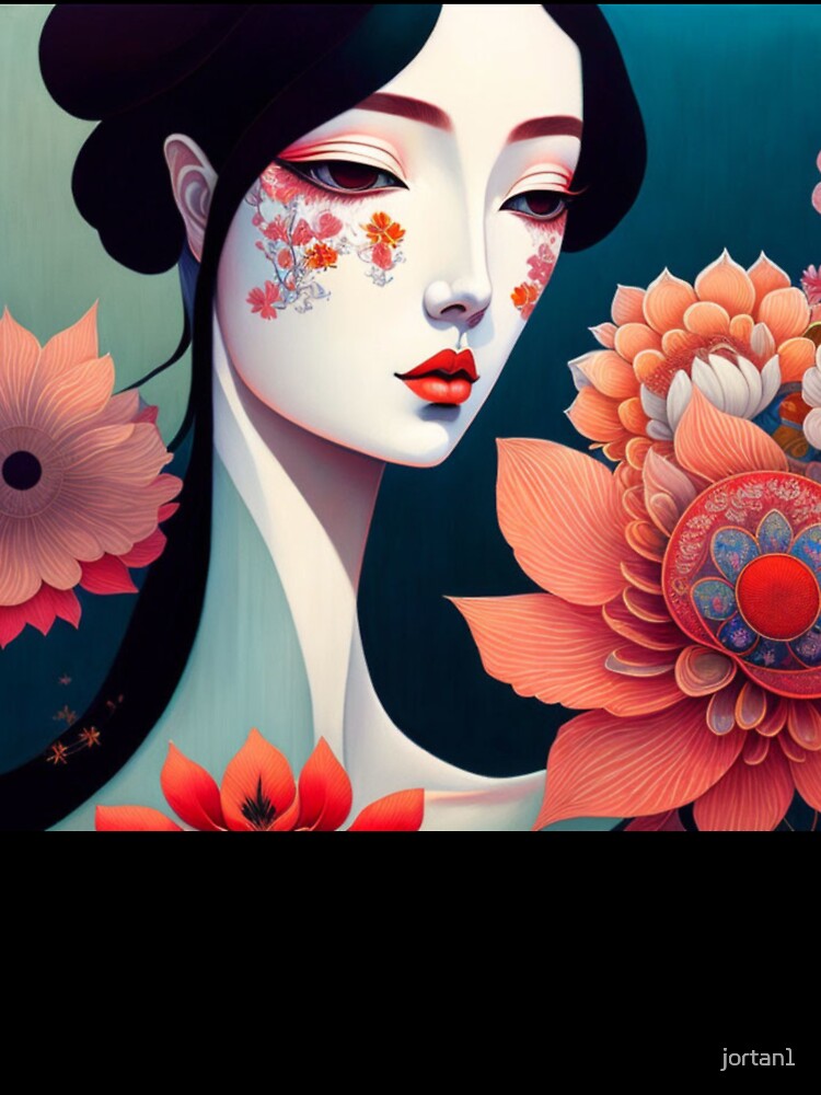 Woman with flowers by jortan1