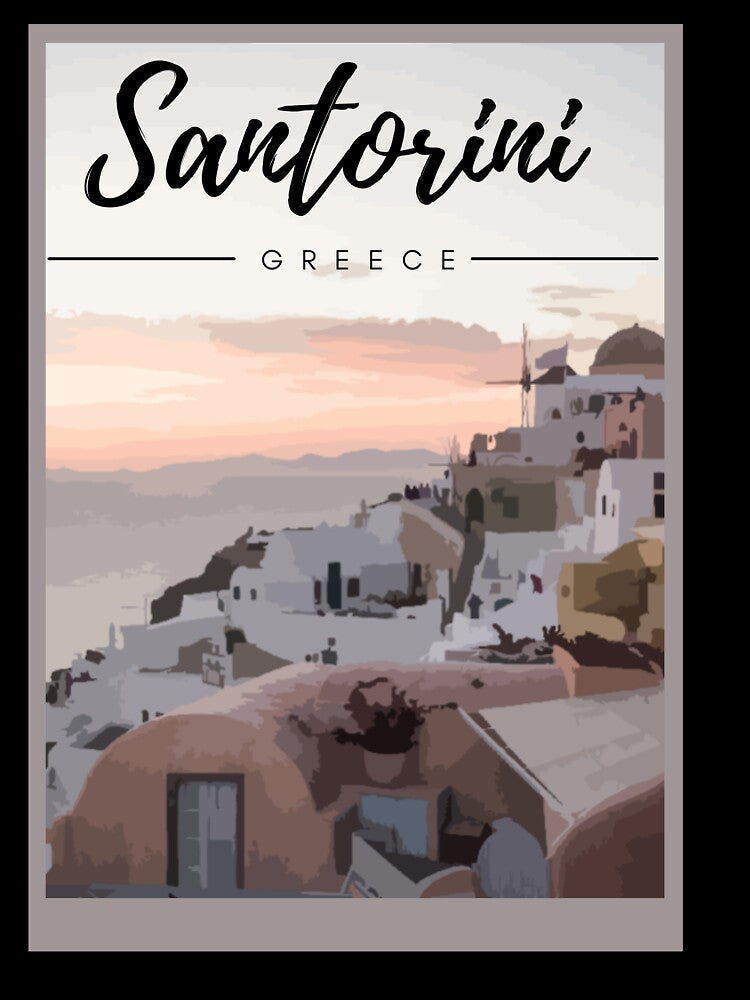 Santorini Greece - T-shirts, Hoodies and Sweatshirts by TripsandPrints
