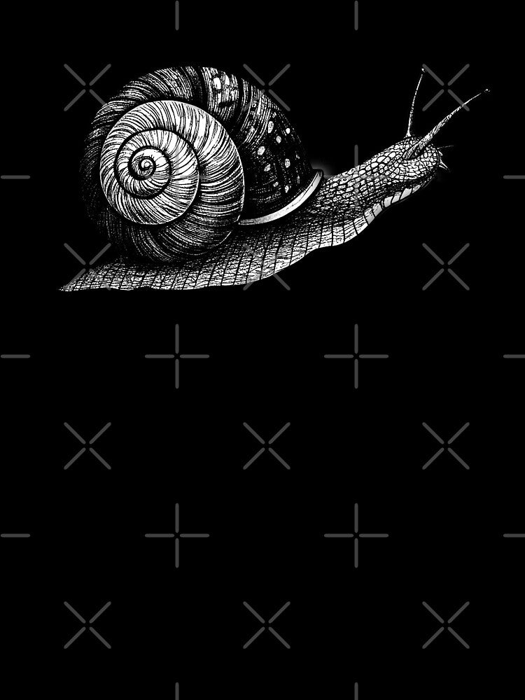 Snail Elegance - Detailed Engraving Art - Garden Snail Blackwork - Nature's Slow Beauty by Printspiration, Explore Unique Art & Designs