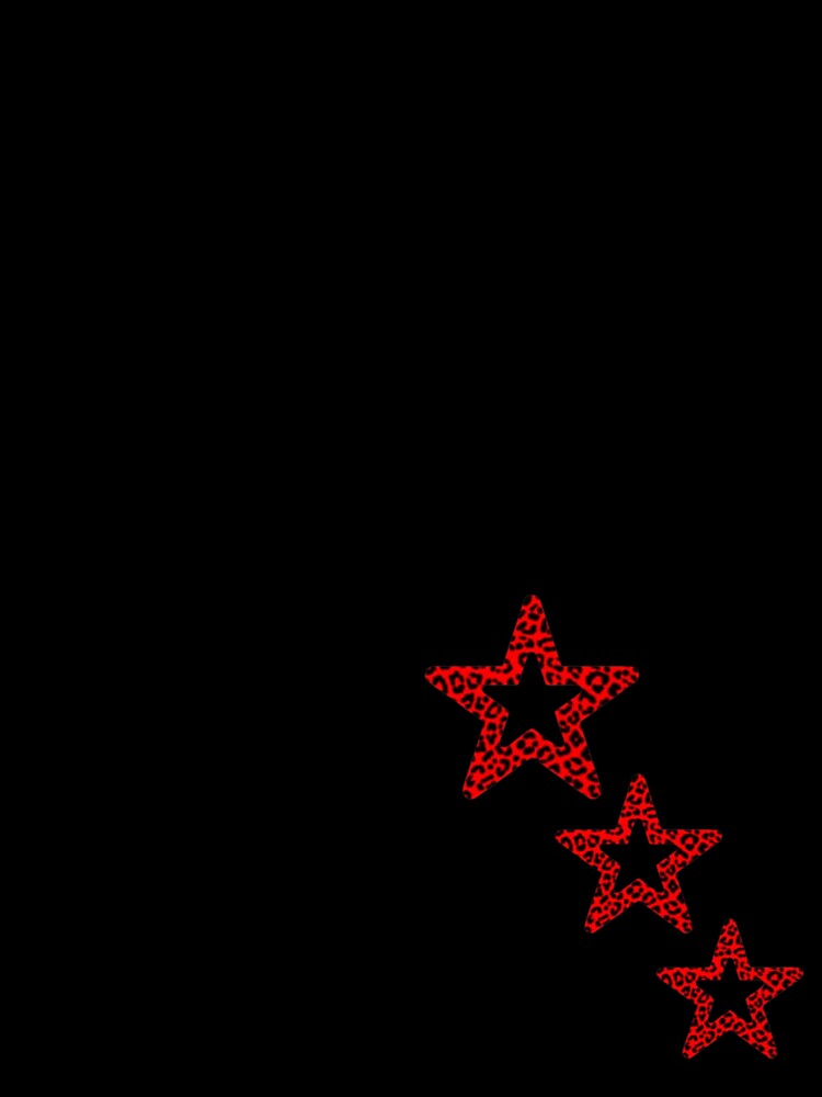 Red Leopard Star Trio by faerievintage