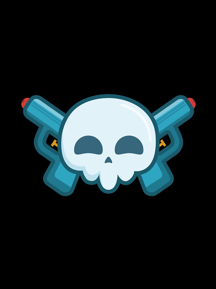 Skull with guns by inksycutsy