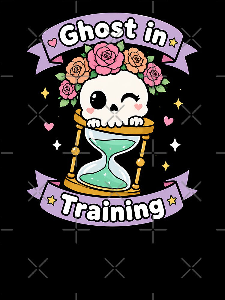Ghost In Training Pastel Goth Spooky Skull by chattsuede