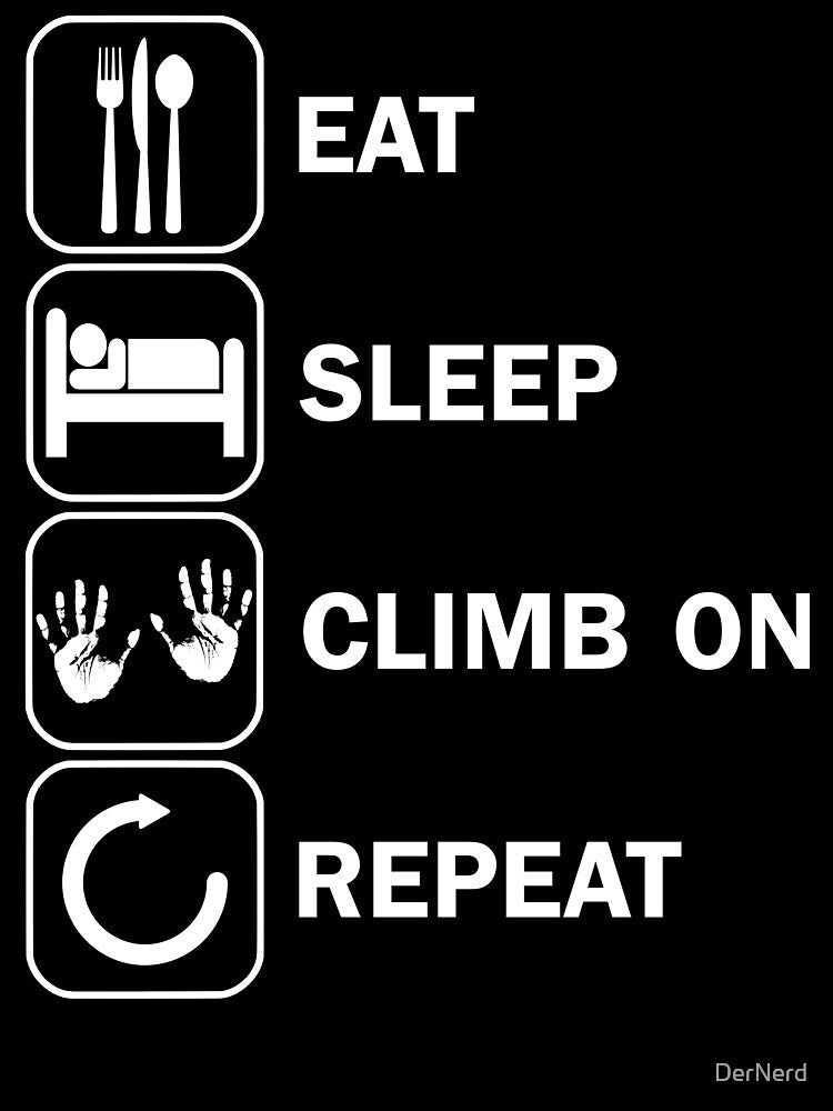 Eat Sleep Climbing Motif Boulder Motif by DerNerd