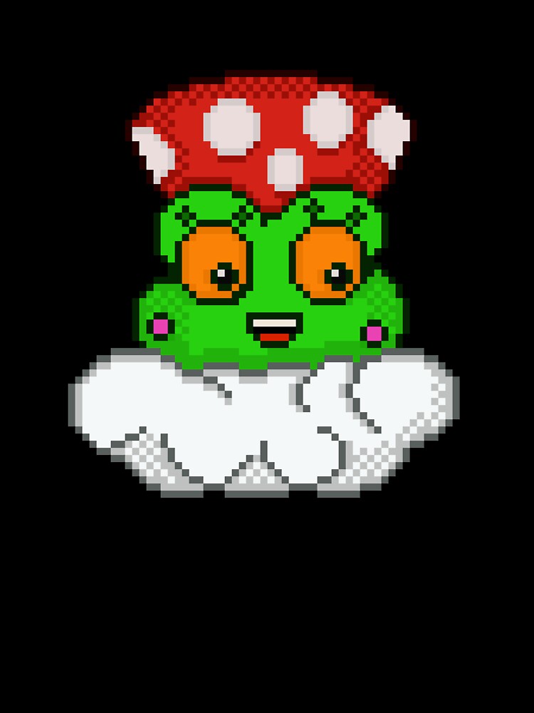 Cute Frog with Mushroom Hat Retro by RetroRlx
