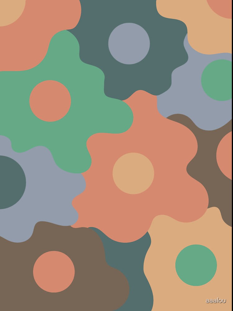 Retro Groovy Flowers - Soft Autumn Seasonal Color Palette by aaalou