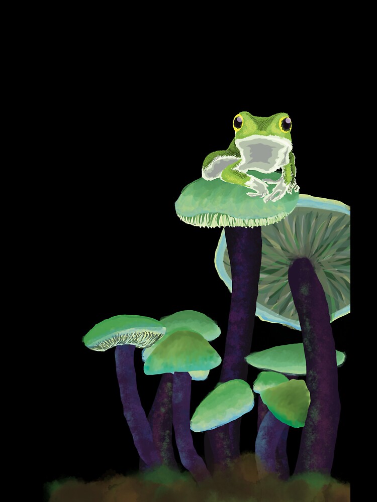 Frog on Mushrooms by NovaCreate13