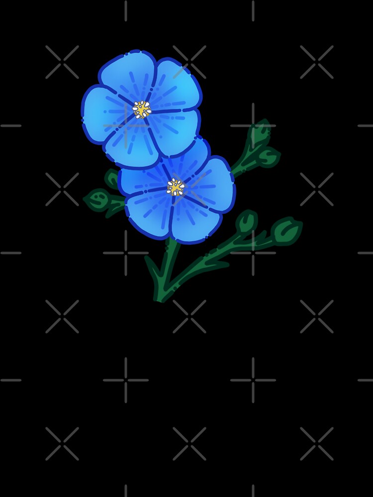 Blue Flowers Simple Design by AveryZi