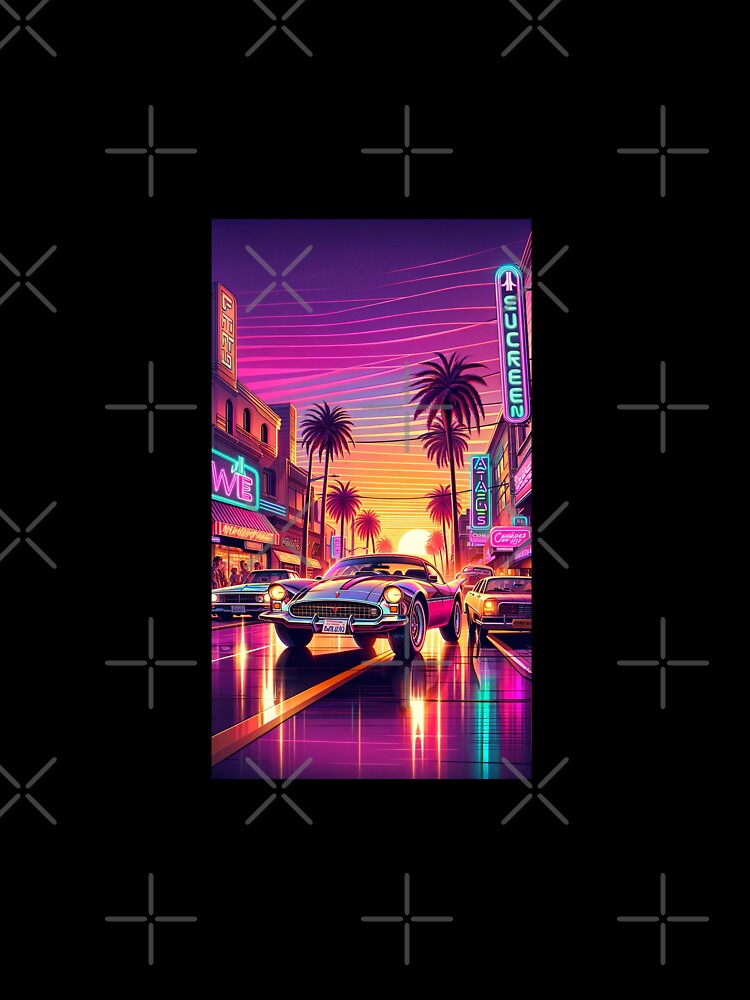 Neon Cruise: Twilight Drive by DreamAlongArt