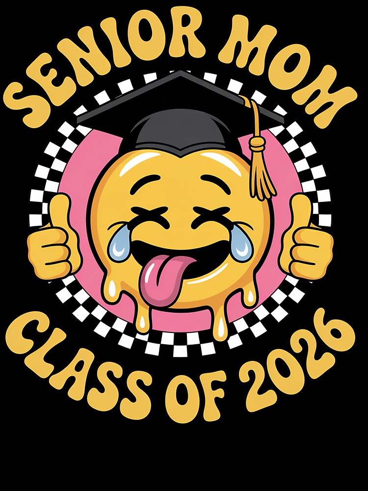 Senior Mom Class of 2026 Purple Graduation Funny Retro 90s by BlassmausArt
