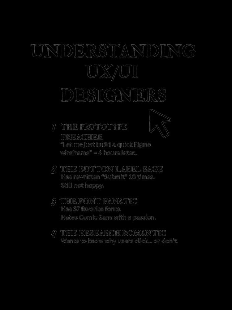 Understanding UX/UI Designers – Funny Interface Life Definitions by PsyFlow35