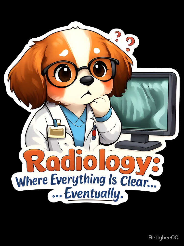 Radiology: Where Everything Is Clear… Eventually – Funny Vet X-Ray Art by Bettybee00