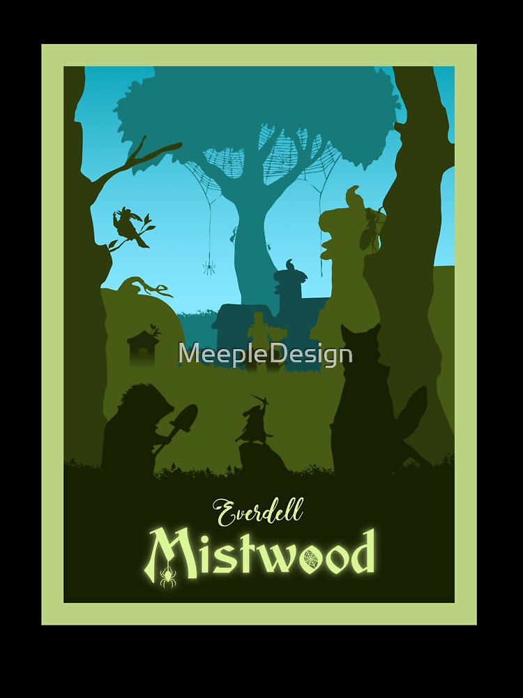 Everdell Mistwood - Board Games - Minimalist Travel Poster Style - Board Game Art (Authorised) by MeepleDesign