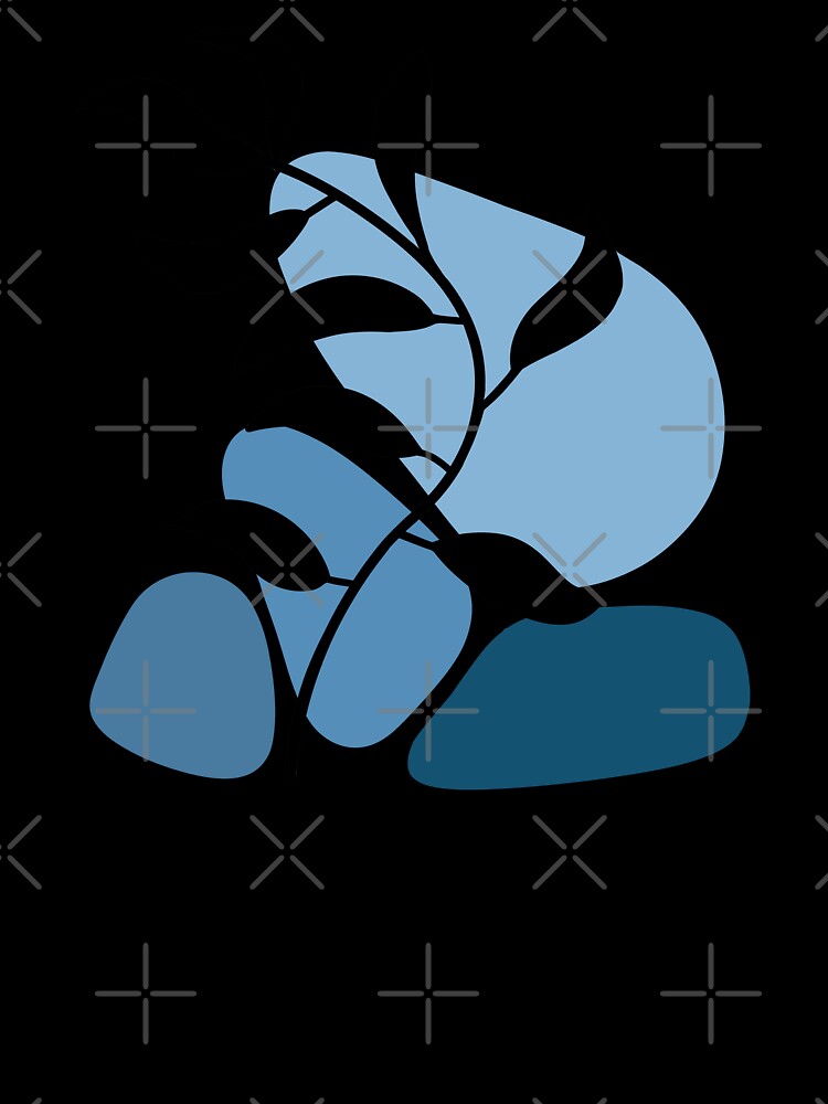 Whimsical Nature Blue Boho Minimalism by Sartoris Art