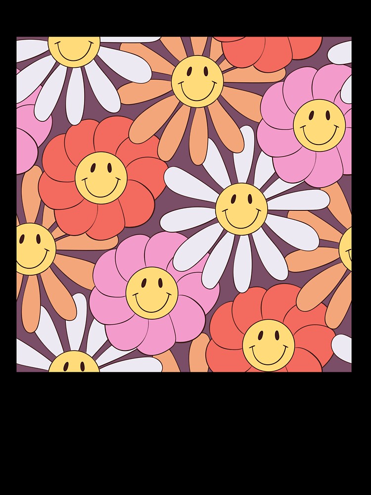 Happy Hippie Retro Flowers by Erie-Cole