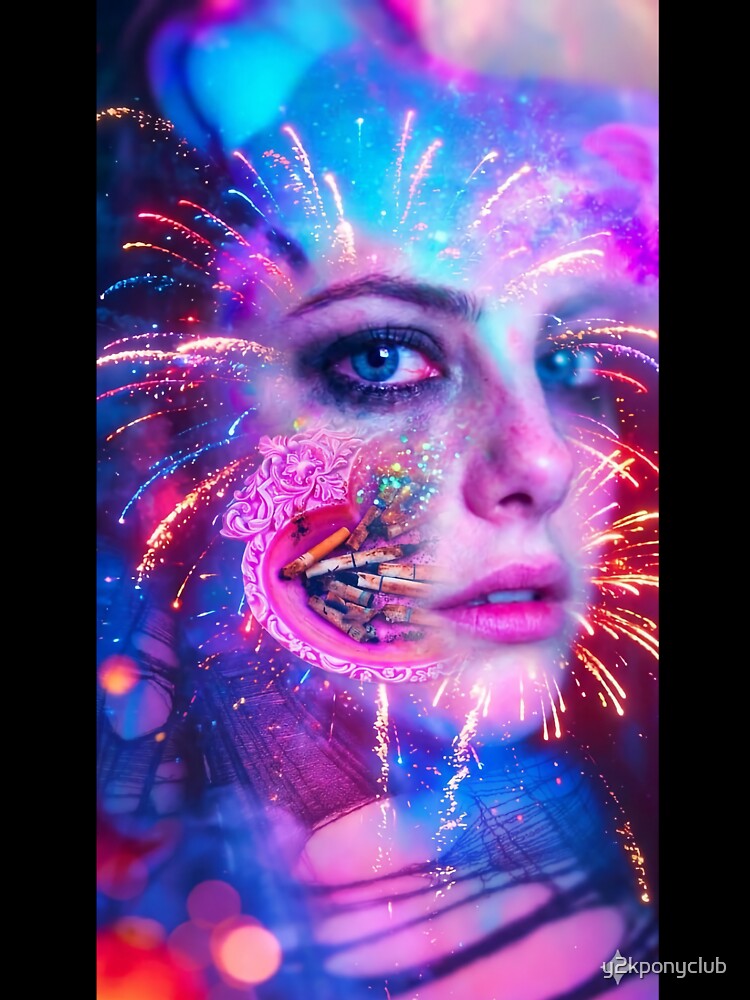 Neon Glitch Effy Stonem Skins Portrait by y2kponyclub