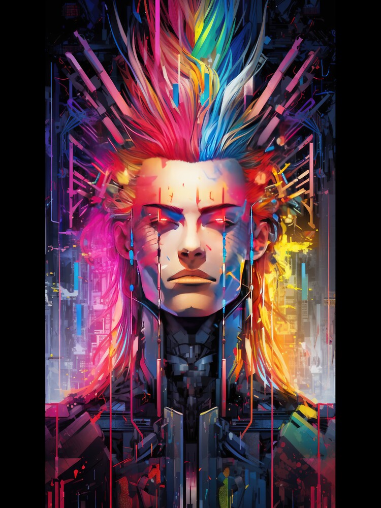Too Much Chrome - Cyberpunk Art | Retro Anime Aesthetic by AeonAcademy