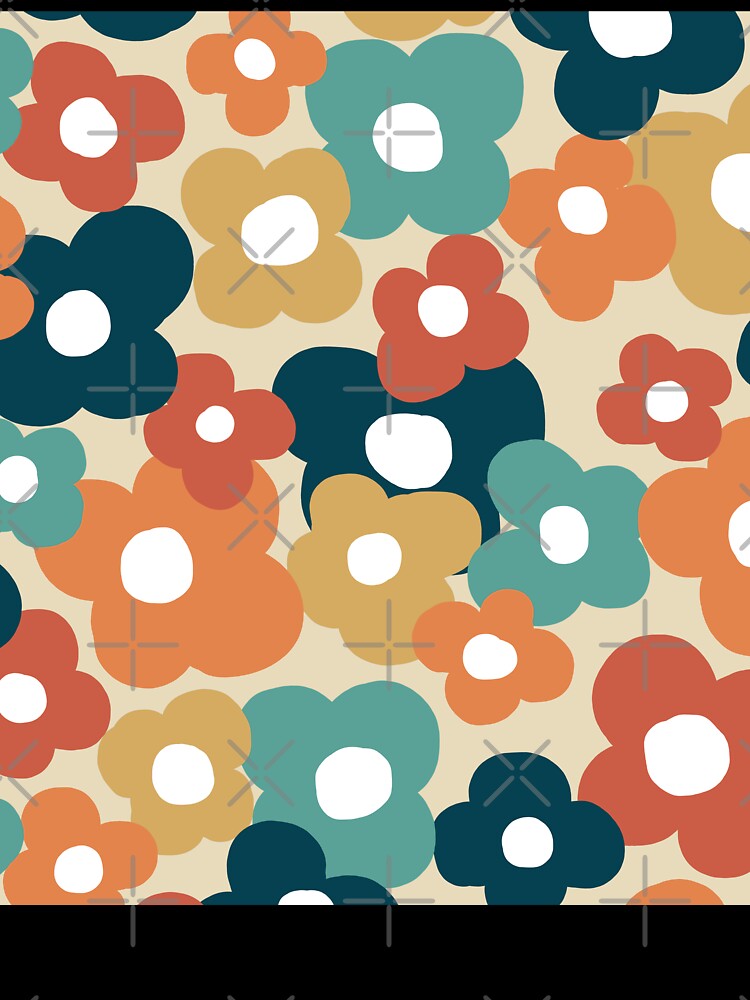70s Vintage Retro Flower Power in Autumnal Colors by Deutschic