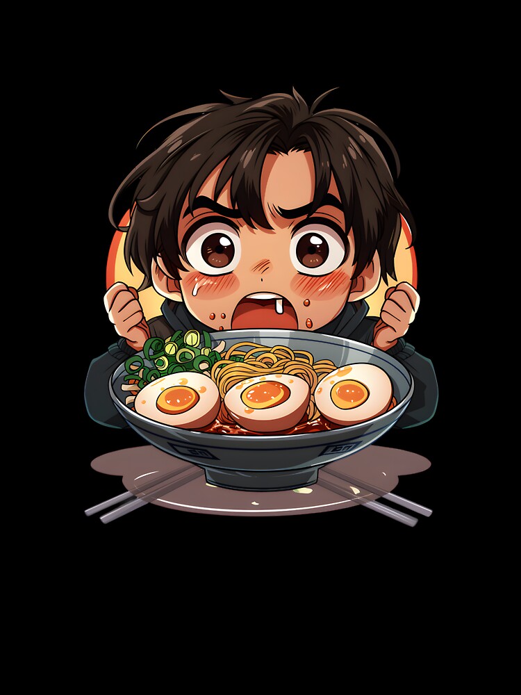 Eating Spicy Ramen Bowl by PCGDrawing