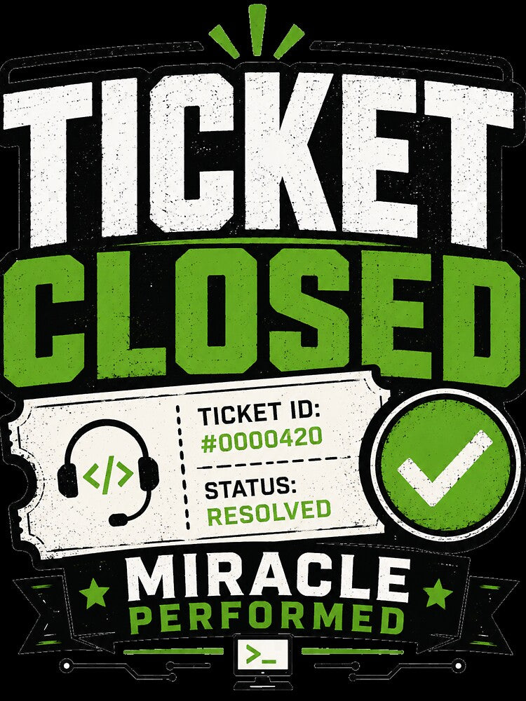 Ticket Closed Helpdesk Design by Moodwear-Studio