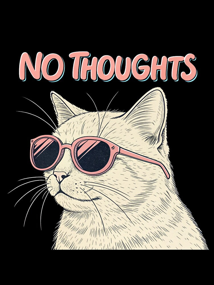 No Thoughts Cat – Head Empty, Vibes Only by Artiviose