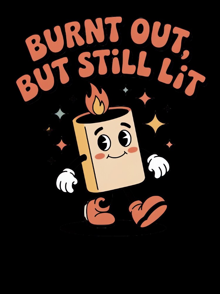 Retro “Burnt Out But Still Lit” – Cute Matchstick Design in Vintage Colors by ARTReMi